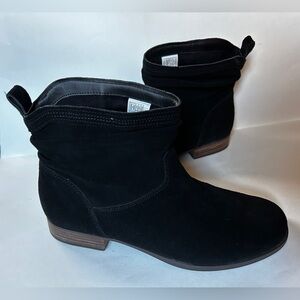 Koolaburra by UGG Suede Leather Ankle Boots Booties Side 10 Zip Black Women’s